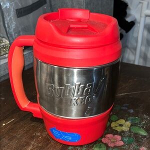 Keg Red and Silver Thermos